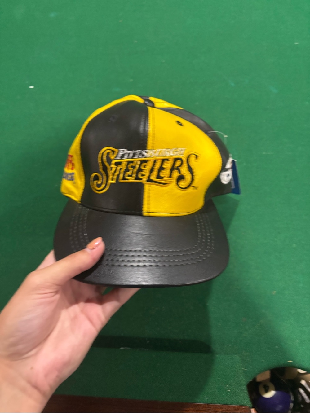 NFL Pittsburgh Steelers Black and Yellow Split-Panel Cap